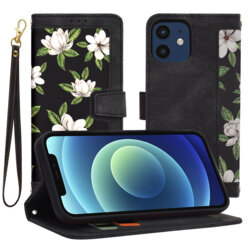 Husa personalizata fete iPhone 12 Techsuit FlipCraft, negru