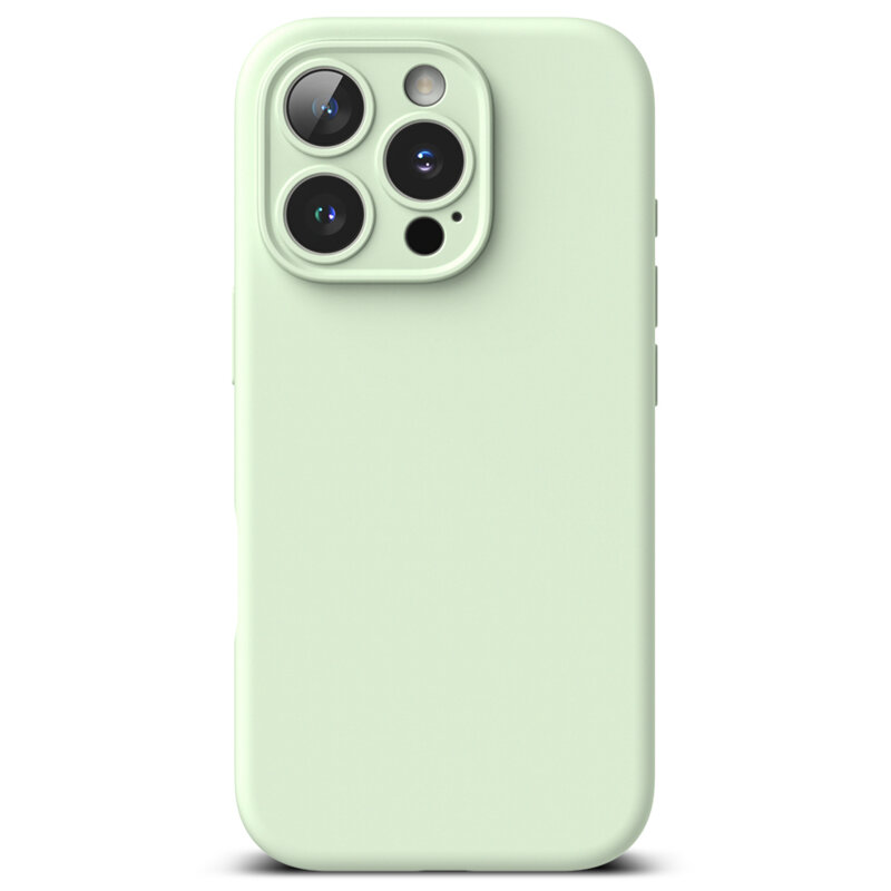 Husa iPhone 16 Pro Ringke Silicone Magnetic MagSafe, verde