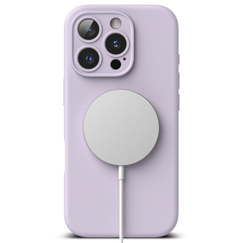 Husa iPhone 16 Pro Max Ringke Silicone Magnetic MagSafe, mov