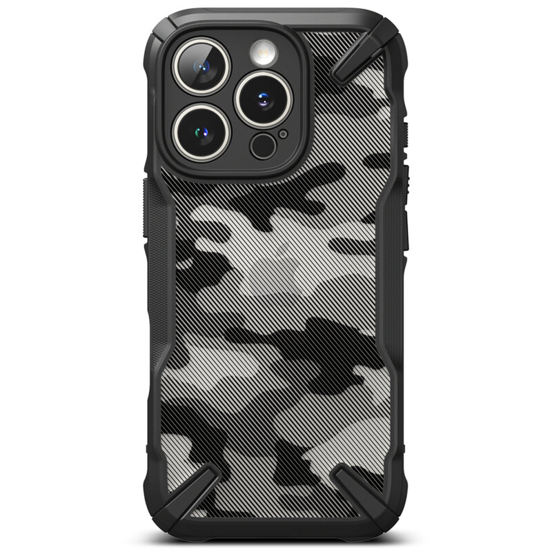 Husa iPhone 16 Pro Max Ringke Fusion X Design, camo black