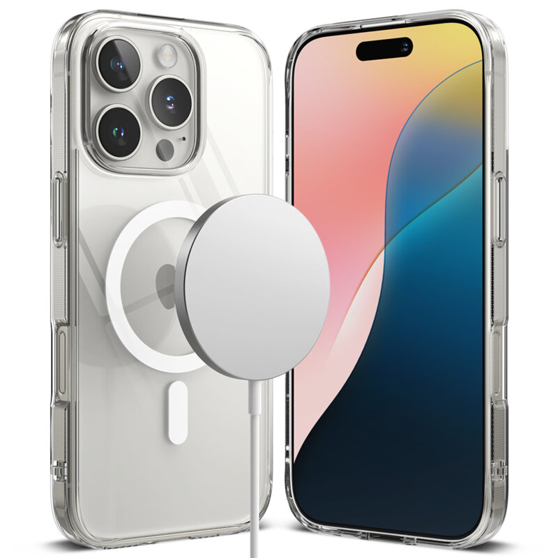 Husa iPhone 16 Pro Max Ringke Fusion MagSafe, transparenta
