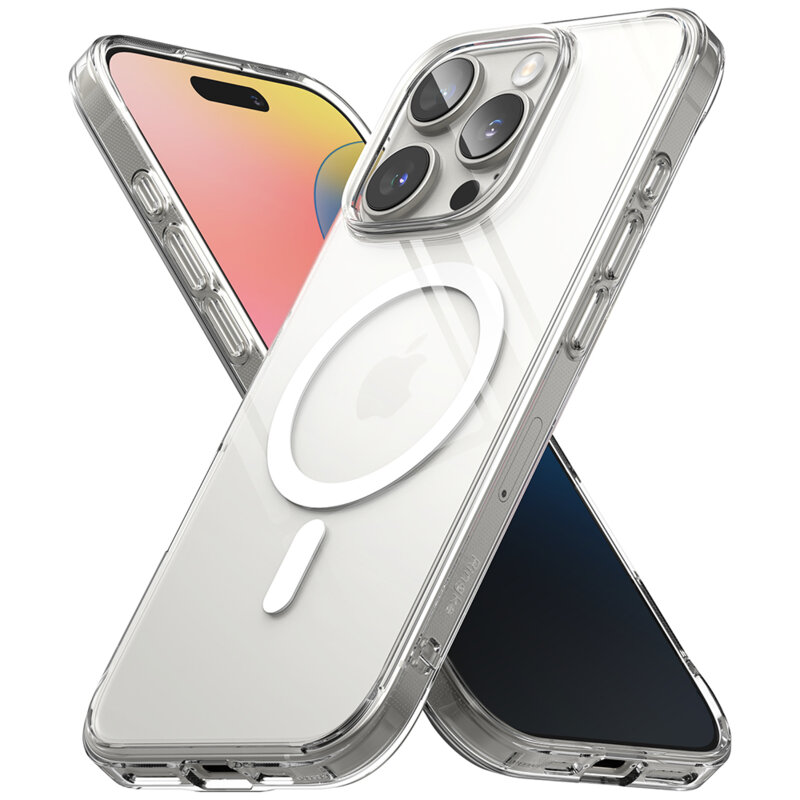 Husa iPhone 16 Pro Max Ringke Fusion MagSafe, transparenta