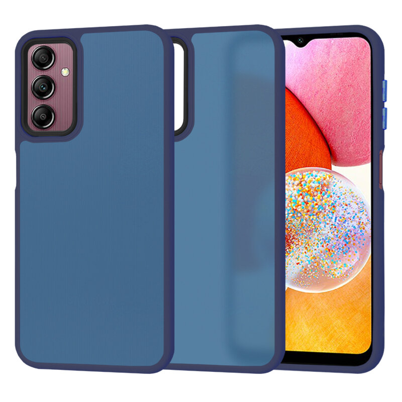Husa Samsung Galaxy A14 4G Techsuit HaloFrost Series, bleumarin