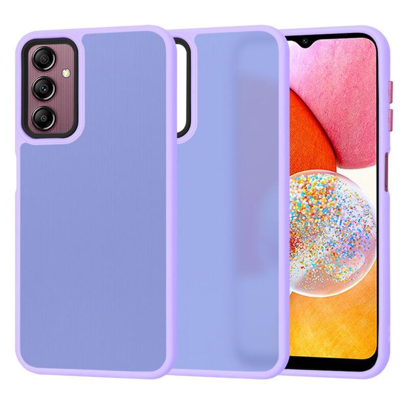 Husa Samsung Galaxy A14 4G Techsuit HaloFrost Series, mov deschis