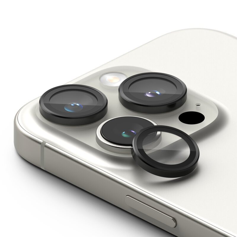 Folie sticla camera iPhone 16 Pro Max Ringke Camera Lens Frame, negru