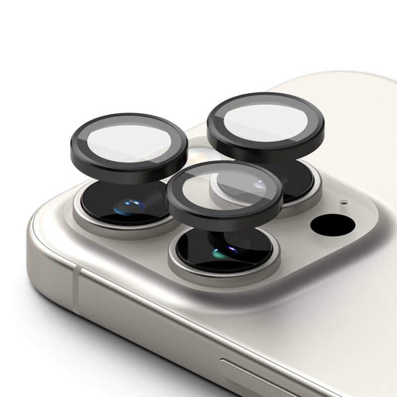 Folie sticla camera iPhone 16 Pro Max Ringke Camera Lens Frame, negru