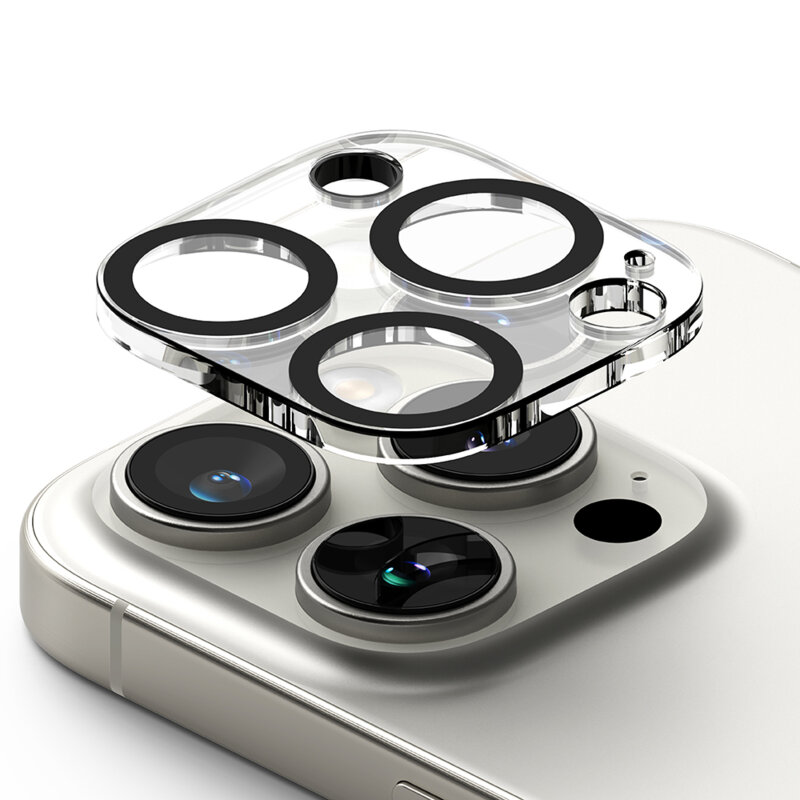 [Pachet 2x] Folie sticla camera iPhone 16 Pro Ringke Camera Protector, transparenta