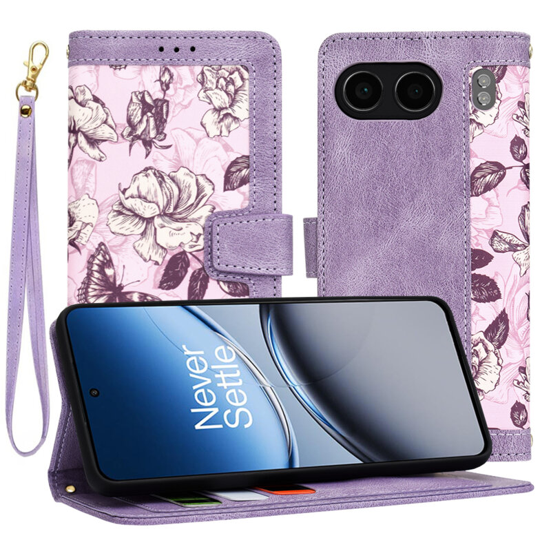 Husa personalizata fete OnePlus Nord 4 Techsuit FlipCraft, mov