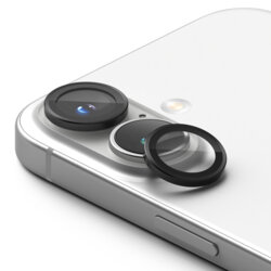 [Pachet 2x] Folie sticla camera iPhone 16 Ringke Camera Lens Frame, negru