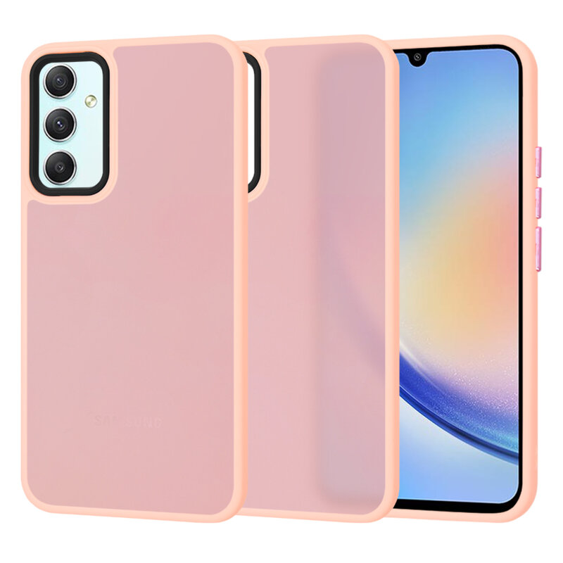 Husa Samsung Galaxy A34 5G Techsuit HaloFrost Series, roz