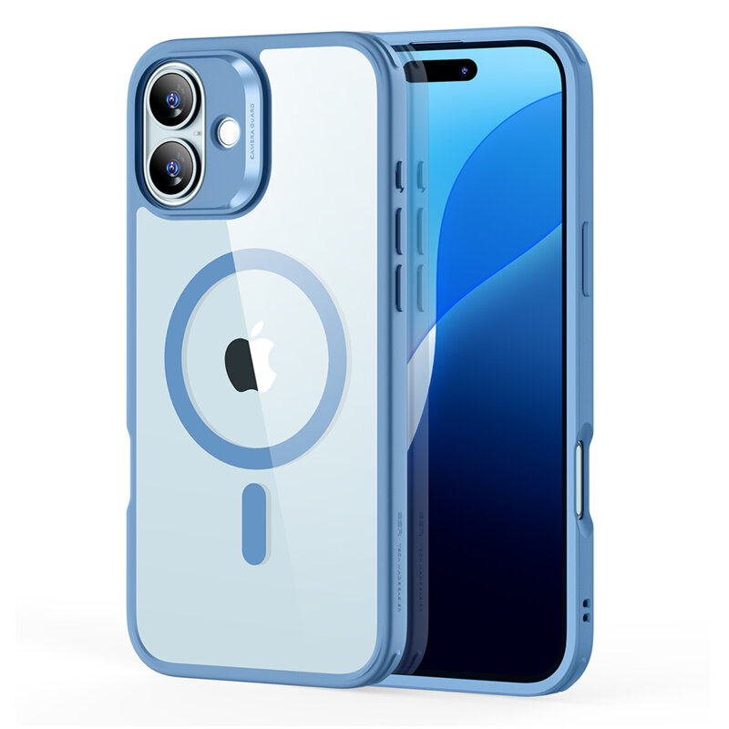 Husa iPhone 16 ESR Classic Hybrid HaloLock, bleu