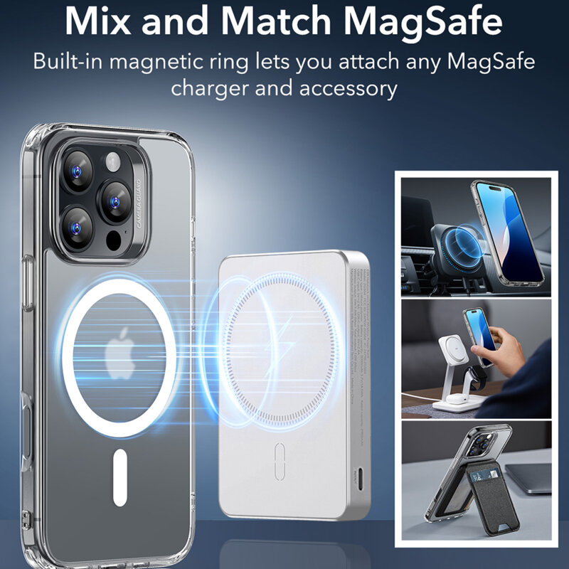 Husa iPhone 16 Pro ESR Classic Hybrid HaloLock, mata