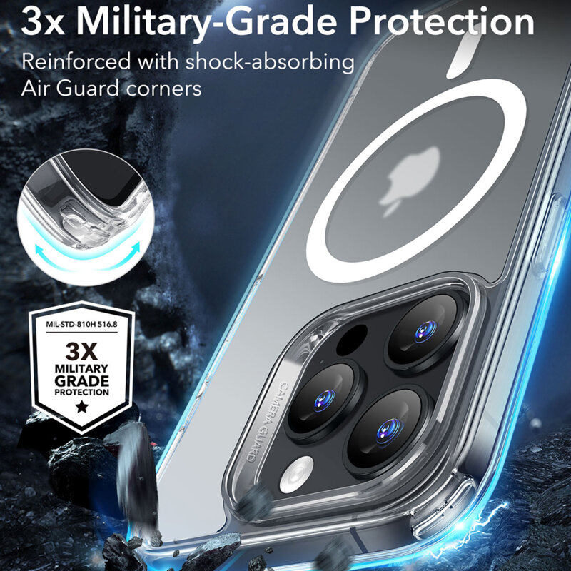 Husa iPhone 16 Pro ESR Classic Hybrid HaloLock, mata
