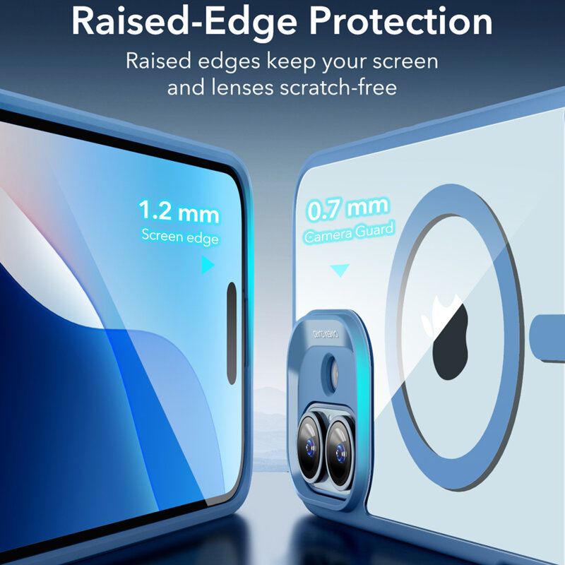 Husa iPhone 16 ESR Classic Hybrid HaloLock, bleu