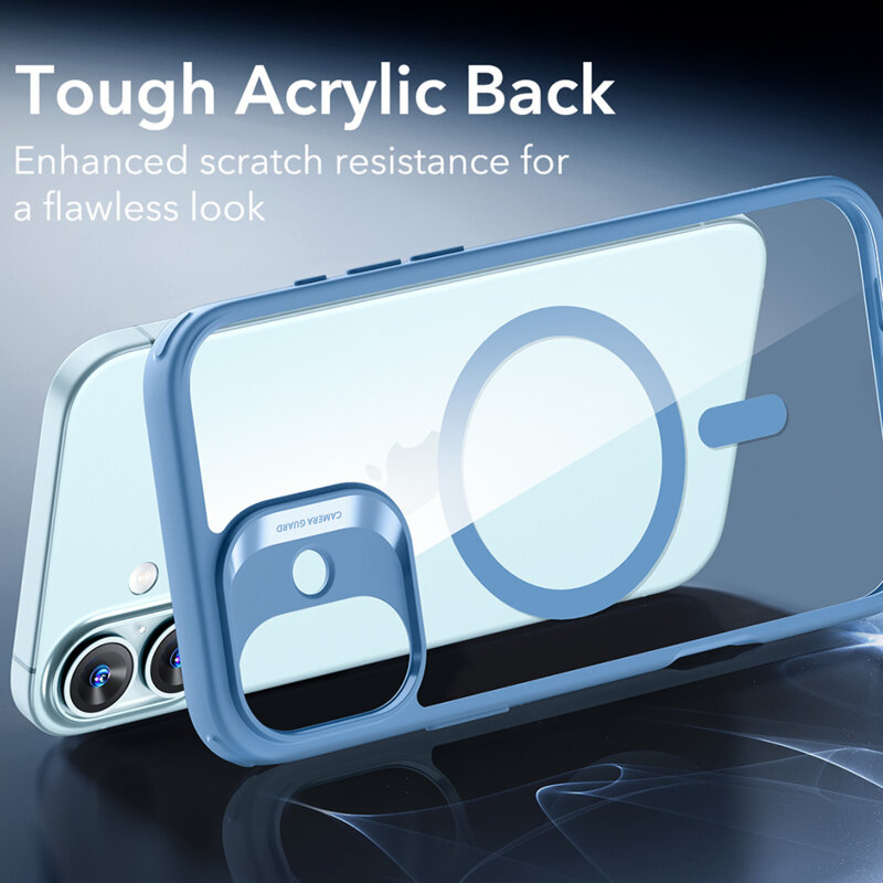 Husa iPhone 16 ESR Classic Hybrid HaloLock, bleu