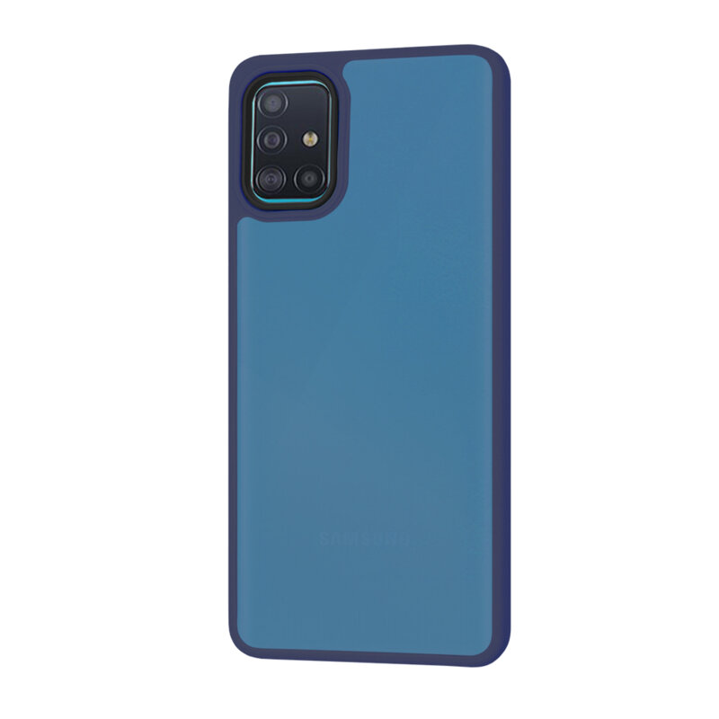Husa Samsung Galaxy A51 4G Techsuit HaloFrost Series, bleumarin