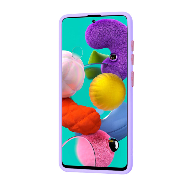 Husa Samsung Galaxy A51 4G Techsuit HaloFrost Series, mov deschis