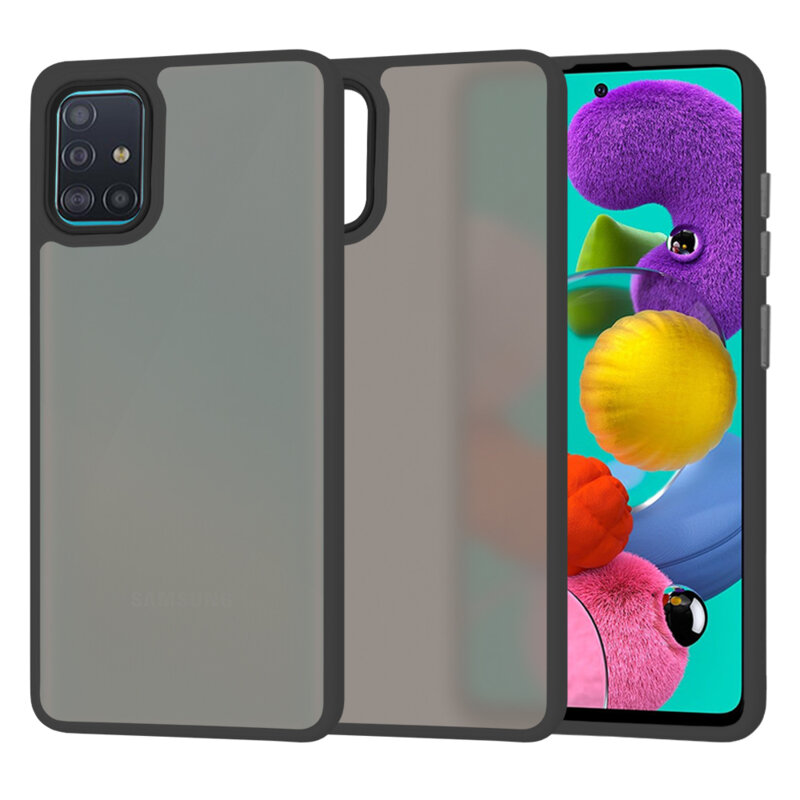Husa Samsung Galaxy A51 4G Techsuit HaloFrost Series, negru