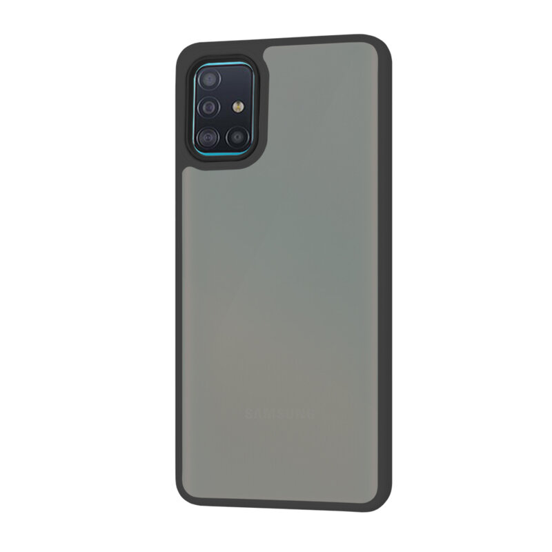 Husa Samsung Galaxy A51 4G Techsuit HaloFrost Series, negru