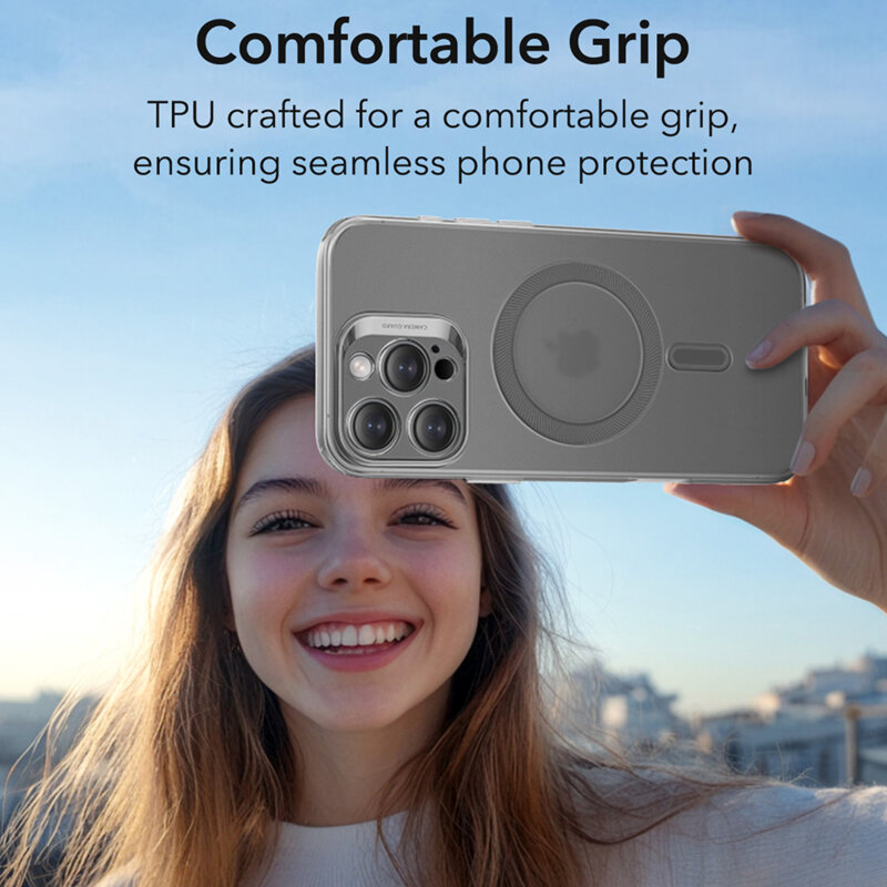 Husa iPhone 16 Pro ESR Zero HaloLock, gri