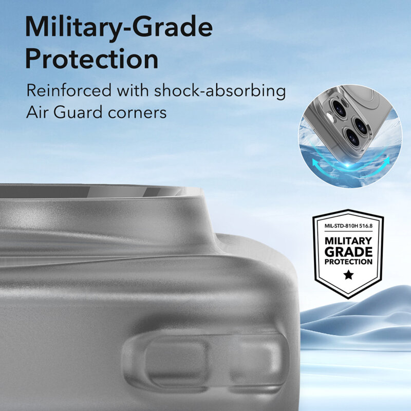 Husa iPhone 16 Pro ESR Zero HaloLock, gri