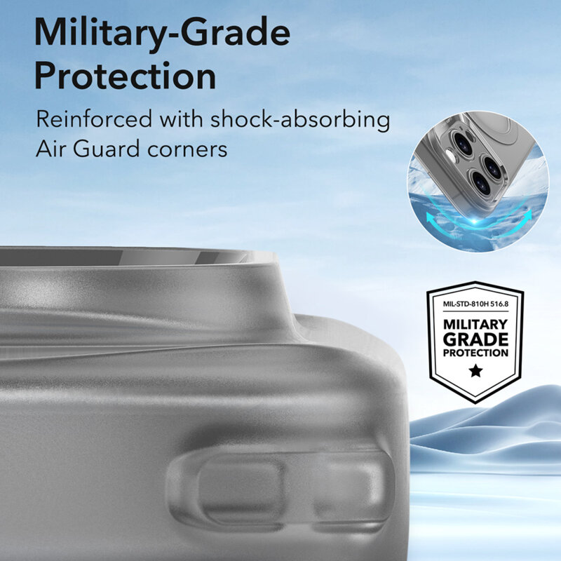 Husa iPhone 16 Pro Max ESR Zero HaloLock, gri