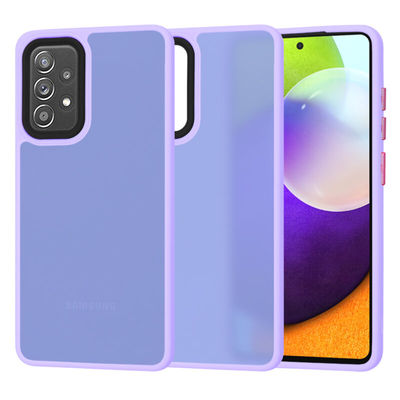 Husa Samsung Galaxy A52 5G Techsuit HaloFrost Series, mov deschis