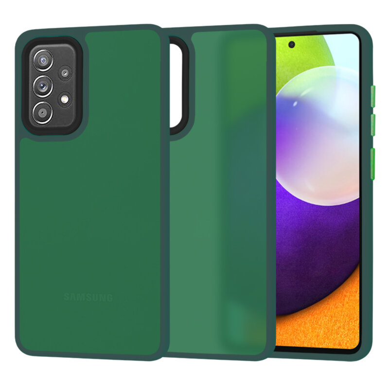 Husa Samsung Galaxy A52 5G Techsuit HaloFrost Series, verde inchis