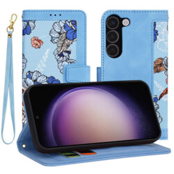 Husa personalizata fete Samsung Galaxy S23 Techsuit FlipCraft, bleu