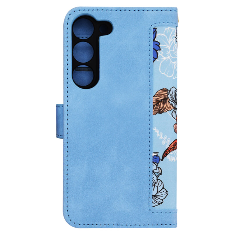 Husa personalizata fete Samsung Galaxy S23 Techsuit FlipCraft, bleu