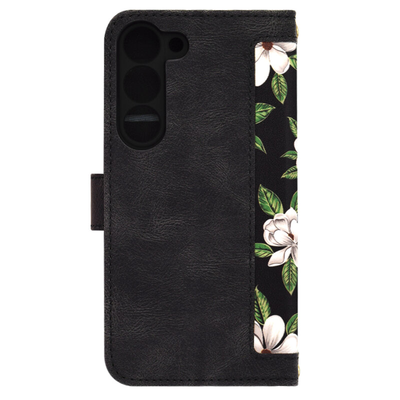 Husa personalizata fete Samsung Galaxy S23 Techsuit FlipCraft, negru