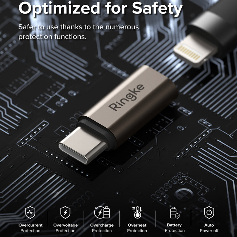 [Pachet 2x] Adaptor OTG Lightning la Type-C Ringke, 480Mbps