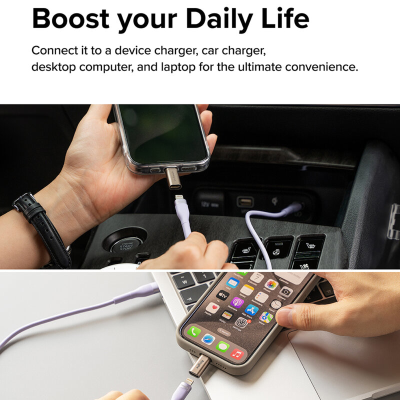 [Pachet 2x] Adaptor OTG Lightning la Type-C Ringke, 480Mbps