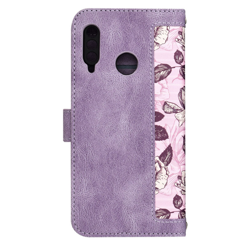 Husa personalizata fete Huawei P30 Lite New Edition Techsuit FlipCraft, mov