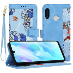 Husa personalizata fete Huawei P30 Lite Techsuit FlipCraft, bleu
