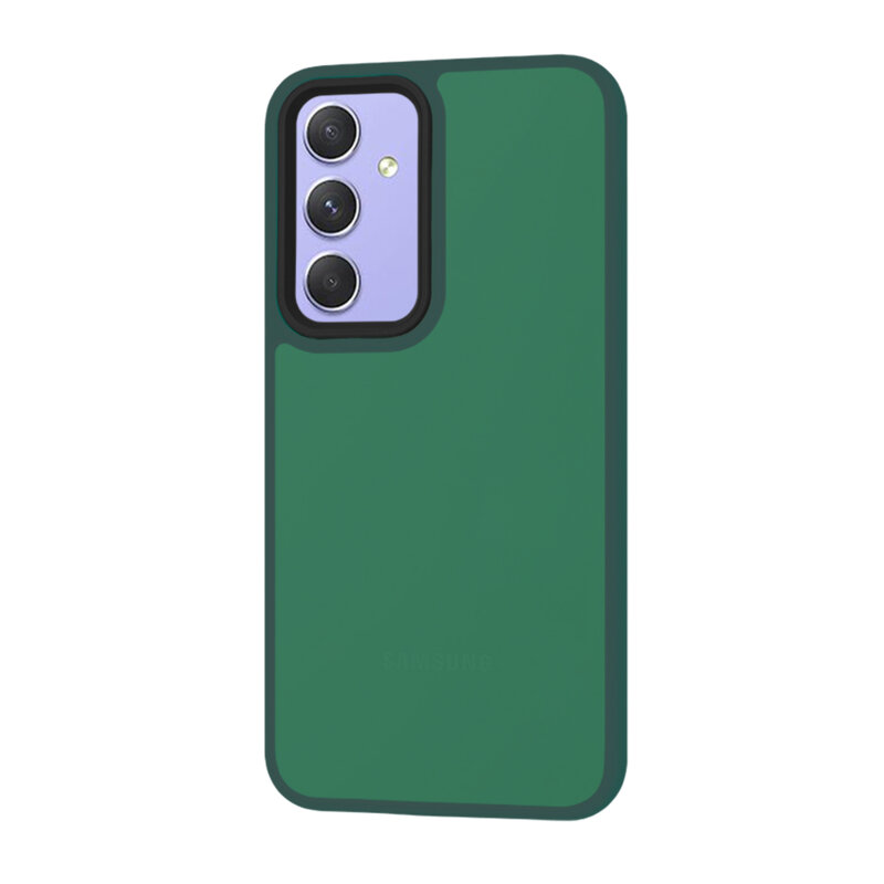 Husa Samsung Galaxy A54 Techsuit HaloFrost Series, verde inchis