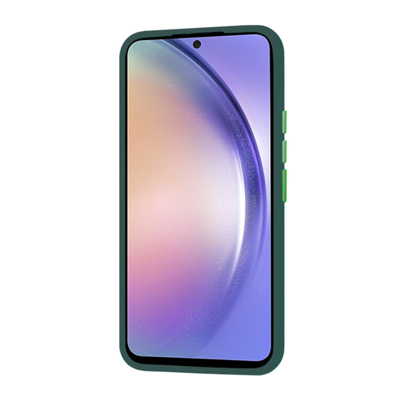 Husa Samsung Galaxy A54 Techsuit HaloFrost Series, verde inchis