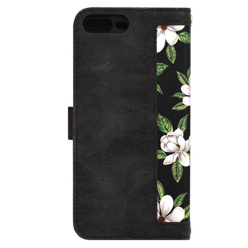 Husa personalizata fete iPhone 7 Plus Techsuit FlipCraft, negru