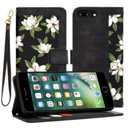Husa personalizata fete iPhone 8 Plus Techsuit FlipCraft, negru