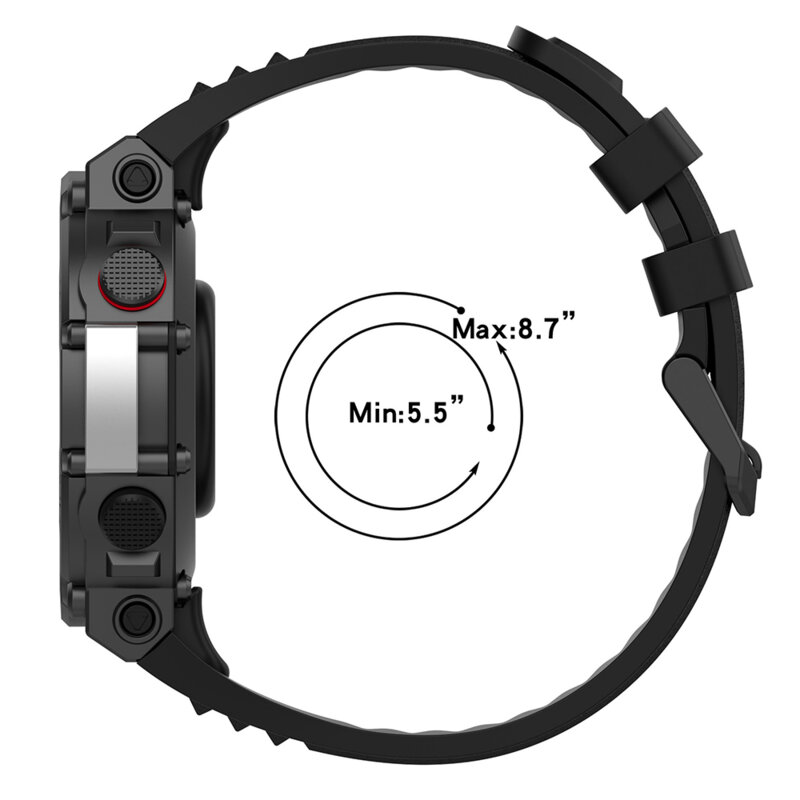 Curea Amazfit T-Rex 2 Techsuit, negru, W067