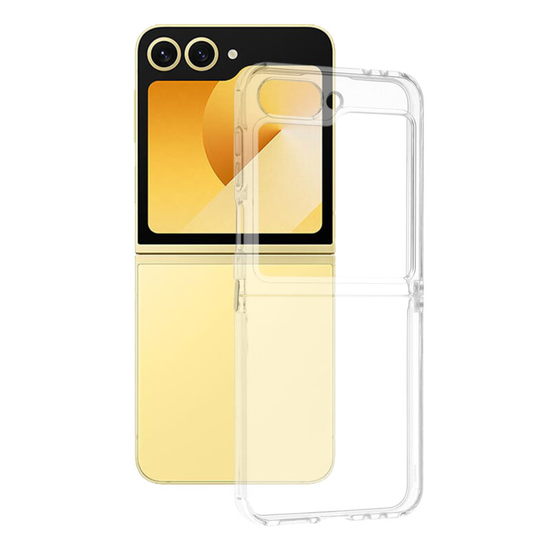 Husa Samsung Galaxy Z Flip6 Techsuit Clear Silicone, transparenta