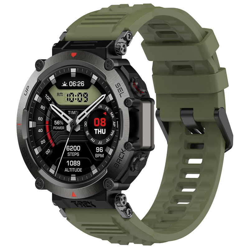 Curea Amazfit T-Rex Ultra Techsuit, verde inchis, W067