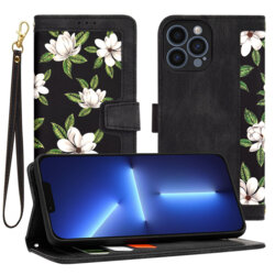 Husa personalizata fete iPhone 13 Pro Max Techsuit FlipCraft, negru