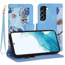 Husa personalizata fete Samsung Galaxy S22 5G Techsuit FlipCraft, bleu