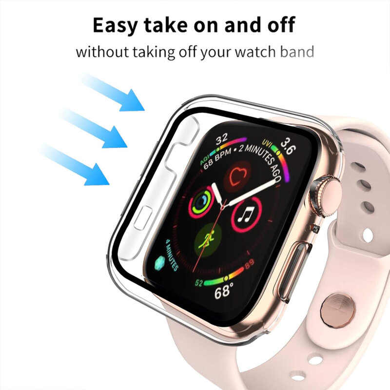 [Pachet 360°] Husa + folie Apple Watch 1 38mm Techsuit Defense, transparenta