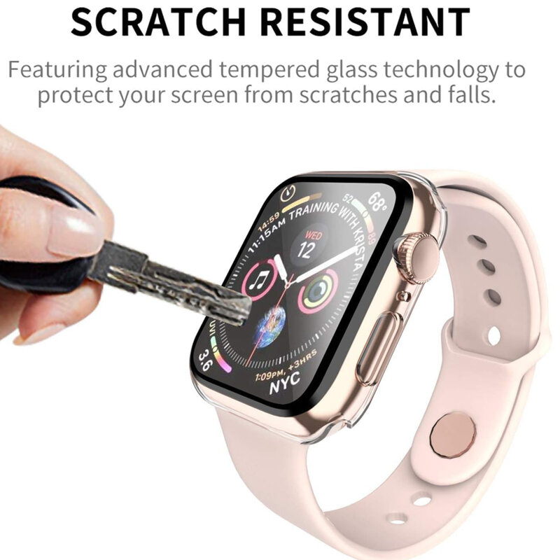 [Pachet 360°] Husa + folie Apple Watch 3 38mm Techsuit Defense, transparenta