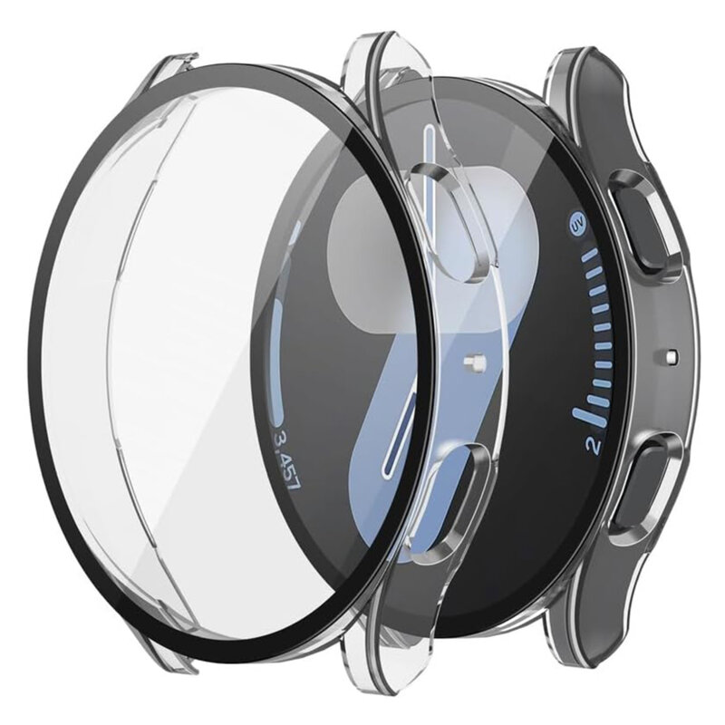 [Pachet 360°] Husa + folie Samsung Galaxy Watch7 44mm Techsuit Defense, transparenta
