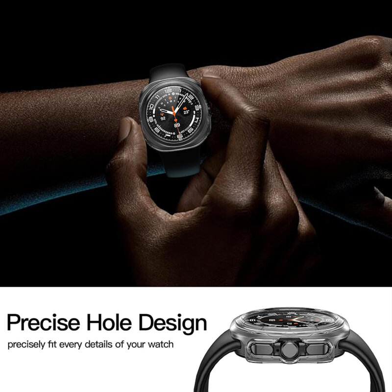[Pachet 360°] Husa + folie Samsung Galaxy Watch Ultra 47mm Techsuit Defense, transparenta