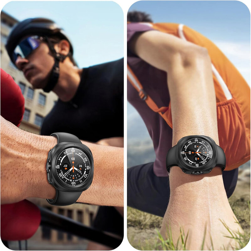 [Pachet 360°] Husa + folie Samsung Galaxy Watch Ultra 47mm Techsuit Defense, negru
