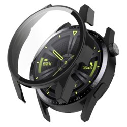 [Pachet 360°] Husa + folie Huawei Watch GT 3 46mm Techsuit Defense, negru